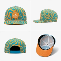 Casquette de performance haut de gamme sur mesure à 5 panneaux, motif ondulé, perforée au laser, respirante et légère, pour le golf, le sport et le streetwear