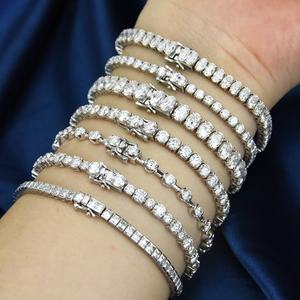 XINGYUE Factory Customize <b>Charm</b> <b>Bracelets</b> VVS Moissanite Tennis <b>Bracelet</b> 925 Sterling <b>Silver</b> Moissanites Gemstone Chain - Product Image 2
