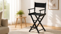 Chaise pliante en toile, chaise de maquillage, tabouret de bar, chaise de beauté et de loisirs avec dossier