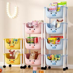 Scaffale Portaoggetti per Bambini con Ruote, Organizzatore Mobile a 3 Ripiani per Libri, Giocattoli e Alimenti, per Camera da Letto e Cucina - Product Image 6
