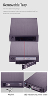 Unestech diskon Waktu Terbatas SATA U 2 NVMe SSD/HDD Drive kandang 2.5 ''aluminium NAS Enclosure 1 tahun garansi penggunaan komputer