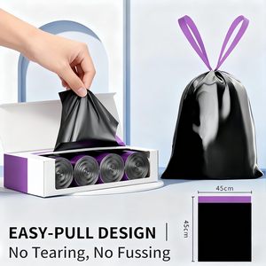 ถุงขยะสำหรับครัวขนาด 45 * 45 ซม. ยี่ห้อ Huamaohengchun ทนทาน แข็งแรง ป้องกันการรั่วซึมและการเจาะขาด สีดำ - Product Image 4