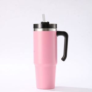 20oz 30oz Car Travel Handle Mug Vacuum Tumbler Lid Straw Non-Slip Base Cold Hot Coffee Drink - Product Image 5