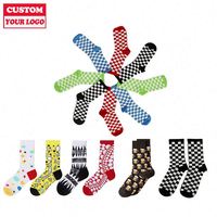Haute qualité sans minimum unisexe équipage plaine tricot broderie chaussettes antidérapantes chaussettes de compression chaussettes d'équipage
