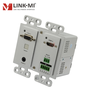 Extensor <span class=keywords><strong>HDMI</strong></span> <span class=keywords><strong>VGA</strong></span> 4K60Hz, Transmisor <span class=keywords><strong>y</strong></span> Receptor <span class=keywords><strong>de</strong></span> <span class=keywords><strong>Placa</strong></span> <span class=keywords><strong>de</strong></span> <span class=keywords><strong>Pared</strong></span>, 70m sobre Cable Cat6 con IR RS232 para Sistema AV - Product Image 3