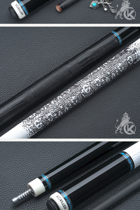 Taco de billar KONLLEN de fibra de carbono de calidad de competición, tecnología de 12.5mm, estilo chino negro para <span class=keywords><strong>8</strong></span> y 9 bolas - Product Image 6