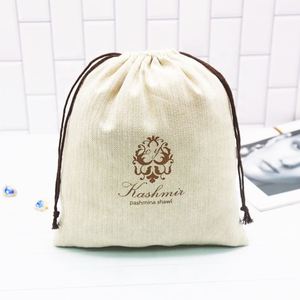 Cotton <b>Pouch</b> <b>Drawstring</b> Dust Bag Gift Package Beautiful Pattern Custom Design Promotion Logo Reusable Organic Muslin Cloth - Product Image 1
