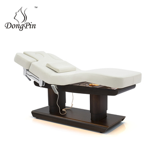 Moderne Elektrische Spa-Massageliege mit 4 Motoren und Heizfunktion aus Holz für Gesichtsbehandlungen im Salon, Hotel oder Wohnzimmer - Product Image 1