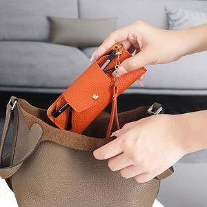 Personalized Promotional Compact PU Leather Lanyard Portable <b>Glasses</b> Pouch Clips Protective <b>Case</b> Stylish Sunglasses Storage Bag - Product Image 4