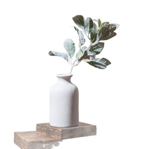 Feuilles artificielles floquées en forme d'oreilles de lapin, chrysanthème argenté à tige unique, style nordique, décoration d'intérieur, fleur pour vase, 10cm-30cm - Product Image 5