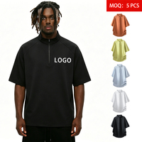 T-shirts en gros tendance, 88,8 % nylon 11,2 % élasthanne, en tissu tricoté 150 g, coupe ample, couleur unie, décontracté, respirant, ODM