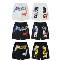 Shorts décontractés d'été pour hommes Alocs 100 % coton de haute qualité, style urbain, avec imprimé « Men's Cough Syrup », collection 2026, vente chaude