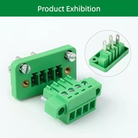 Connector Through-wall Plug-in Terminal Blocks 15EDGWB-3.81MM 2P 3P P4 P5 P6 P8 P10 P12 P14 P20P 300V/8A Crimp Terminal Block