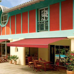 Nhôm hiện đại có thể thu vào vải mái hiên với thanh vuông cho các cửa hàng - Product Image 3