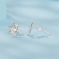 Prix de gros Piercing nouveauté mode boucle d'oreille petites filles enfants Unique bijoux en argent Non ternir étoile S925 boucles d'oreilles