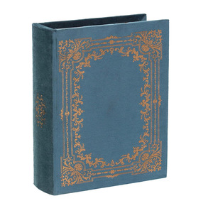 Caja de almacenamiento de <span class=keywords><strong>madera</strong></span> con forma de <span class=keywords><strong>libro</strong></span> decorativo azul Vintage, soporte de baratija pintado a mano <span class=keywords><strong>para</strong></span> graduación, Pascua, Halloween, Acción de Gracias - Product Image 5