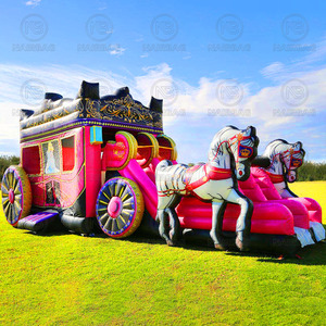 Combo <span class=keywords><strong>de</strong></span> carruaje <span class=keywords><strong>de</strong></span> caballos <span class=keywords><strong>de</strong></span> <span class=keywords><strong>Cenicienta</strong></span>, <span class=keywords><strong>Castillo</strong></span> <span class=keywords><strong>de</strong></span> salto, gorila inflable, casa <span class=keywords><strong>de</strong></span> rebote <span class=keywords><strong>de</strong></span> <span class=keywords><strong>princesa</strong></span> Rosa grande con tobogán para fiesta <span class=keywords><strong>de</strong></span> niñas - Product Image 2