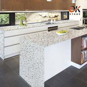 משטח מטבח יוקרתי משיש קוורץ מלאכותי, משטחי קוורץ סיטונאיים, מחיר אבן קוורץ גולמית - Product Image 1