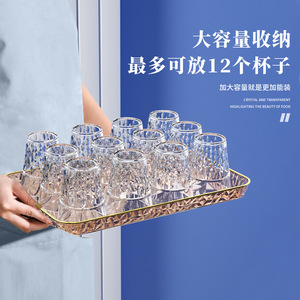 Rectangular Pet <b>Plastic</b> <b>Tray</b> Transparent Thickened Elegant Serving <b>Tray</b> For Tea And Fruit Living Room Storage Light Luxury Style - Product Image 3