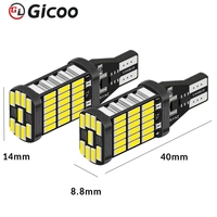 Lámpara de Señalización LED T15 de 1200LM, 2W, Canbus 4014 45-SMD, Luz de Freno/Reversa para Auto, Blanca/Amarilla/Roja, IP67 Impermeable, Aluminio, 360°