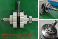 Modification personnalisée d'usine Cg125 Cg150 Cg175 Cg200 Cg250 Cg300 Cg400 vilebrequin de moteur de moto