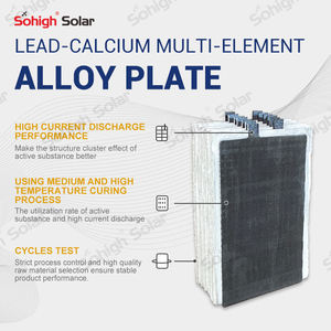 Batterie solaire au gel <span class=keywords><strong>Sohigh</strong></span> 12V 100AH/150AH/200AH/250AH à décharge profonde, qualité <span class=keywords><strong>Sohigh</strong></span> pour système d'énergie solaire, design couleur jaune - Product Image 6