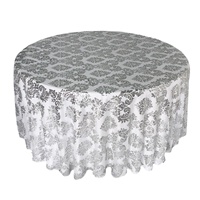 Schöne Mesh Lace Stoff Pailletten bestickte Design Tischdecke Overlay für die Hochzeit
