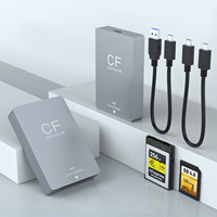 UHS-II SD4.0 CFexpress tipe B pembaca kartu memori 10Gbps USB 3.2 Gen 2 instalasi eksternal baca & tulis bersamaan