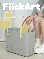 Sac à provisions Xl en silicone en forme de Eva de plage imperméable à l'eau de Offre Spéciale logo personnalisé vente en gros sac à main d'été sac en caoutchouc