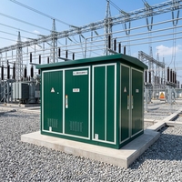 Poste de transformateur compact européen 10 kV extérieur préfabriqué triphasé 50 Hz pour transformateur de puissance, centrale solaire, VE