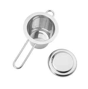 Portable <b>Tea</b> <b>Set</b> Accessories Foldable 304 Stainless Steel <b>Tea</b> Strainer Double Handle <b>Tea</b> Infuser with Filter Metal Material - Product Image 6