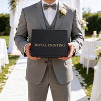 Boîte cadeau en papier noir personnalisée, boîte d'emballage rigide, impression de logo en feuille d'or pour emballage de vente au détail haut de gamme