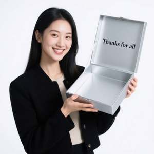 กล่องกระดาษแข็งขนาดใหญ่พิเศษ วัสดุรีไซเคิล ปิดด้วยแม่เหล็ก พิมพ์โลโก้ได้ กล่องของขวัญพับได้ระดับพรีเมียม บุฟองน้ำ - Product Image 3