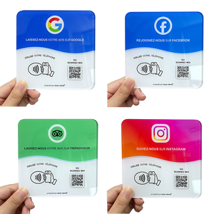 Etiqueta adhesiva epoxi NFC para reseñas de Google/Placa de comentarios para tarjetas de visita 13.56mhz para ventana Instagram/<span class=keywords><strong>Facebook</strong></span>/Yelp/Tripadvisor/Snapchat - Product Image 1