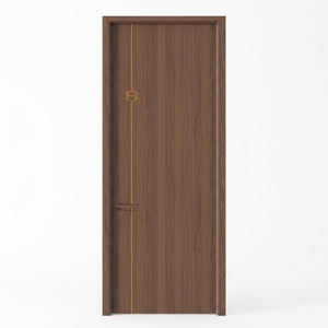 Porte intérieure en bois mélaminé anti-rayures pré-assemblée avec panneau HDF à bordure PUR, résistante à l'humidité, pour chambre principale, vente en gros - Product Image 1