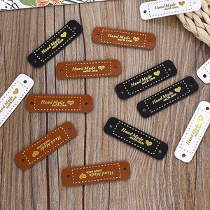 <span class=keywords><strong>Etichette</strong></span> in Pelle PU con Decorazioni Metalliche in Rilievo, Patch Fatte <span class=keywords><strong>a</strong></span> <span class=keywords><strong>Mano</strong></span> <span class=keywords><strong>per</strong></span> Cappelli, Jeans e <span class=keywords><strong>Lavori</strong></span> Artigianali Fai-da-Te - Product Image 2