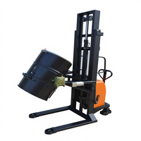 Système de levage semi-automatique électrique pour empileur et déverseur de fûts / Chariot élévateur à fourches pour fûts d'huile