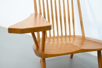 Fauteuil en bois d'Indonésie avec aile droite Chaise longue en bois Mobilier d'extérieur en teck Salon d'extérieur