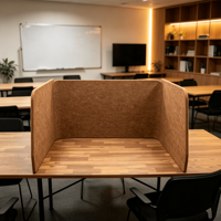 Panneau Acoustique de Confidentialité en Feutre à Trois Faces pour Bureau, 100% Fibre de Polyester, Cloison de Bureau, Fabrication OEM