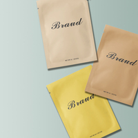 Sachets Mylar 3x4 personnalisés pour impression sur mesure, petits sachets de café thermoscellables à trois soudures latérales, sachets de thé vides mats pour le thé