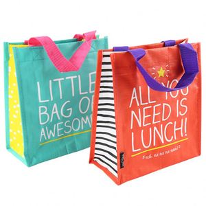 Sac non tissé personnalisé avec logo, écologique, portable, laminé, pressé à chaud, pour vente au détail et plats à emporter - Product Image 1