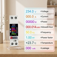 Interrupteur intelligent Jiuji Tuya, disjoncteur, compteur d'énergie LCD, mesure de la puissance KWh, minuterie, relais, télécommande, application Smart Life
