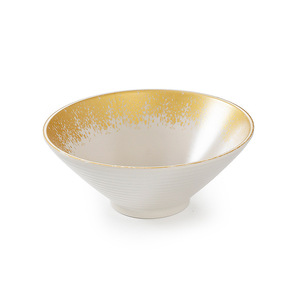 ชามเมลามีนขอบทอง ขนาด 10 ซม. สำหรับเสิร์ฟซุปและก๋วยเตี๋ยว - Product Image 1