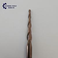 Fraise à queue conique à 2 cannelures en carbure monobloc, revêtement TiSiN, HRC55, pour gravure CNC sur MDF, bois dur et contreplaqué