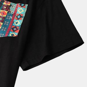 OEM Casual Cotton Blend Custom Logo Regular Fit O-Neck Pocket Men Tee - Product Image 4