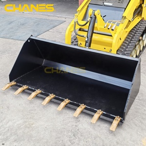 Chanes Mini Skid Steer loader theo dõi loader 60 inch mở rộng xô với mà không có 8 cái xô răng 1 năm bảo hành trên khuyến mãi - Product Image 3