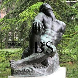 Escultura de Metal de Hombre Acostado, Estatua de Bronce de Tamaño Real para Decoración de Exteriores, en Venta - Product Image 6