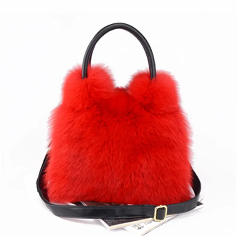 Designer Ladies Handbag Shoulder Fashion Fur Purses Hand Bags Luxury Handbags For Women