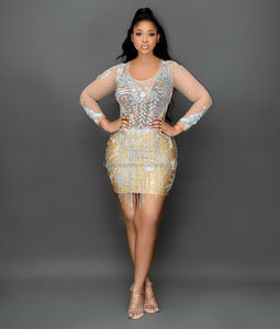 NOVANCE-vestido de cumpleaños de niña traviesa, minivestido <span class=keywords><strong>Sexy</strong></span> con apliques de diamante ostentosos, borla, <span class=keywords><strong>feliz</strong></span> cumpleaños, Y2107, 2023 - Product Image 2