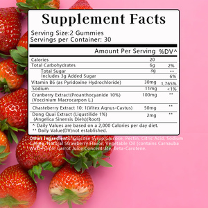 Custom Branded Happy Flow PMS Gummies with Cranberry Extract & Chasteberry Extract Promote Menstrual Comfort Female - Product Image 6